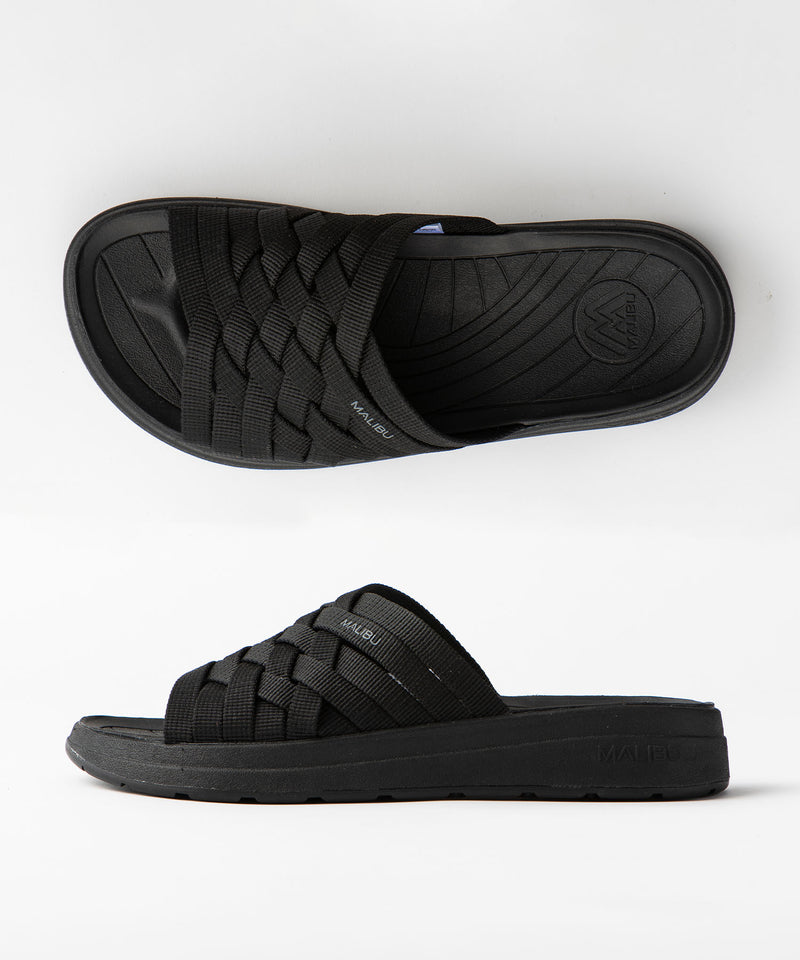 Malibu ブラック ビーチサンダル MALIBU SANDALS(マリブサンダルズ) |SURFRIDER(UNISEX)BLACK | B