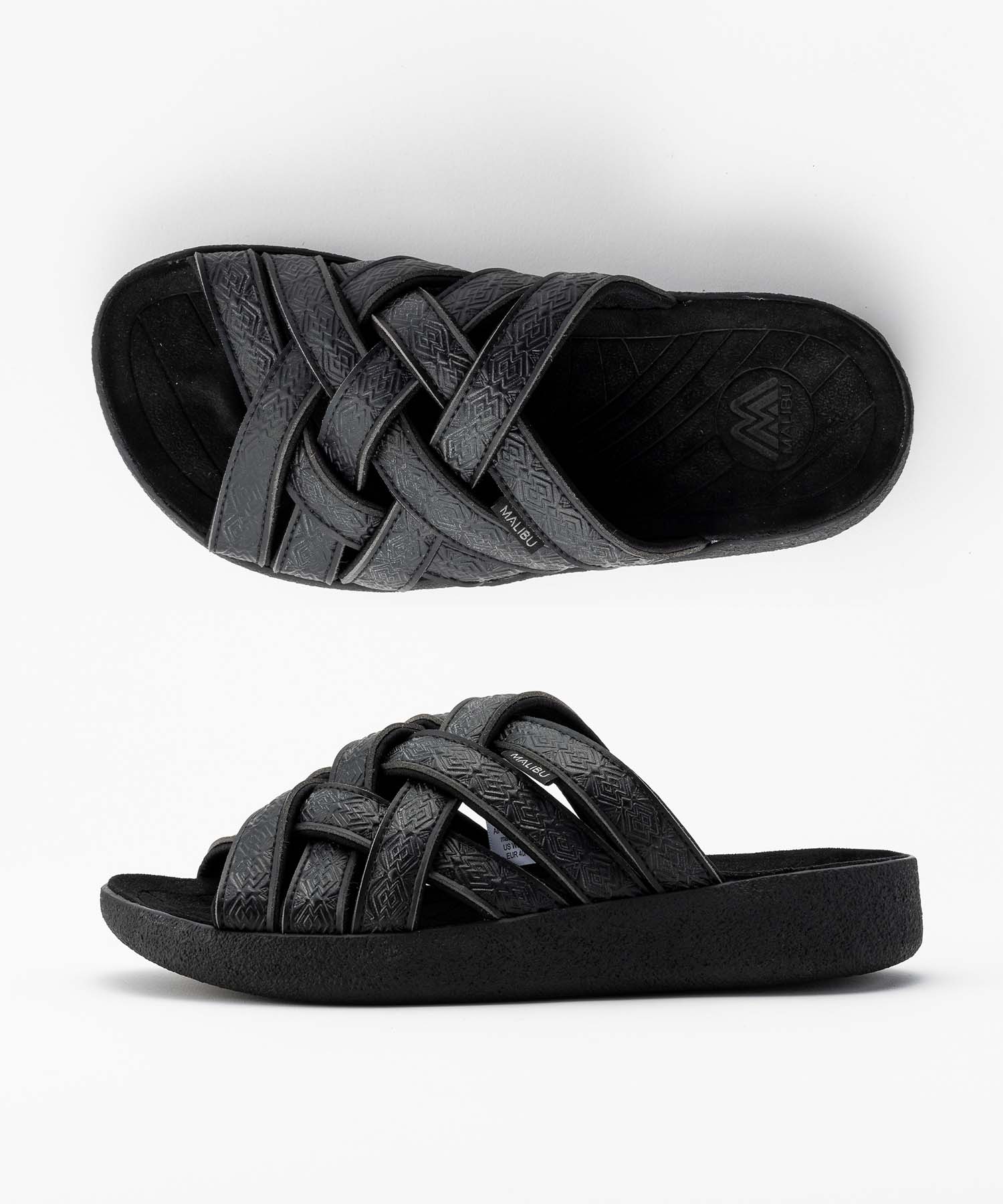 Ms Zuma ZUMA LX CARVING BLACK/BLACK – malibusandals.jp