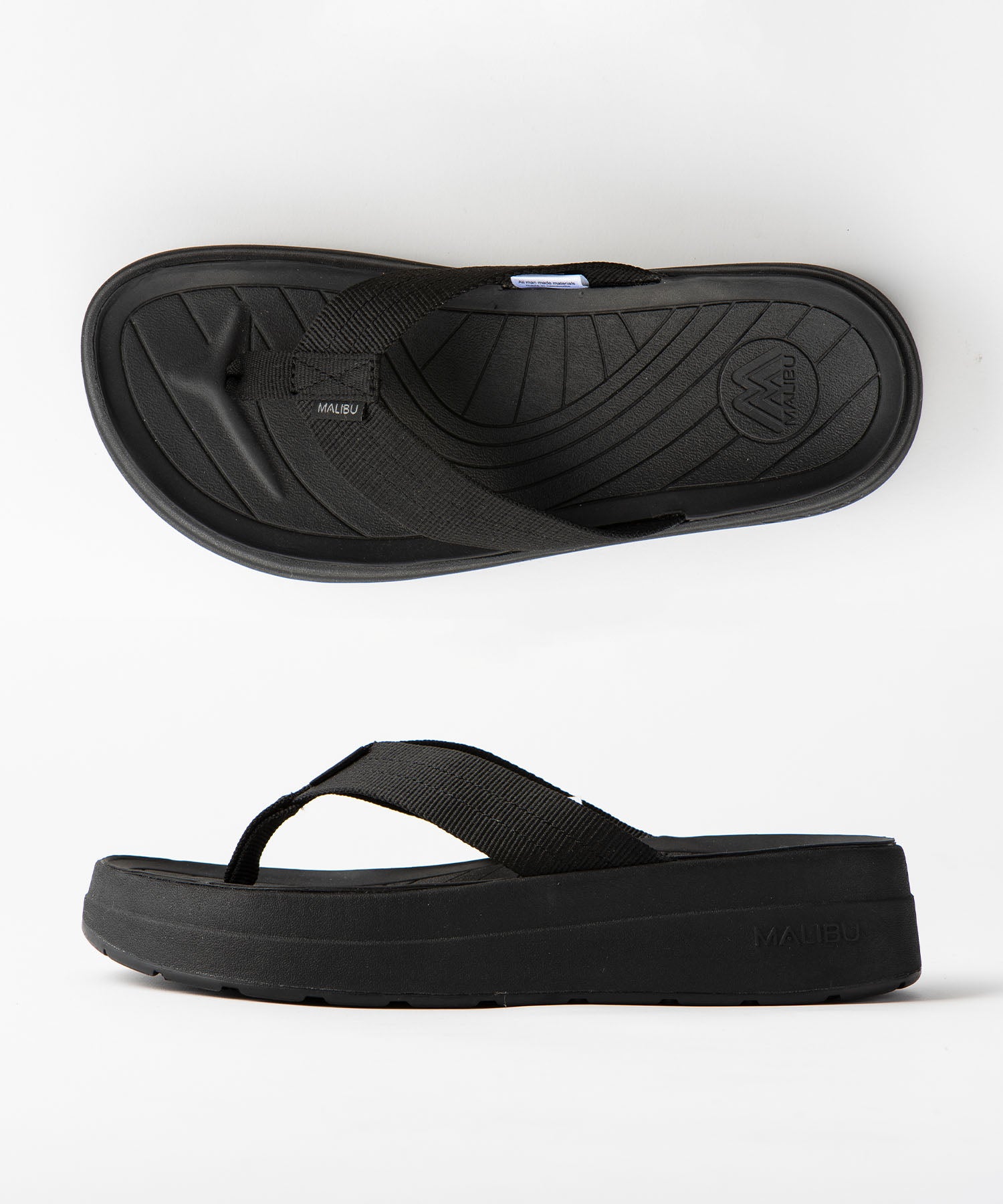 SURFRIDER PLATFORM BLACK/BLACK – malibusandals.jp